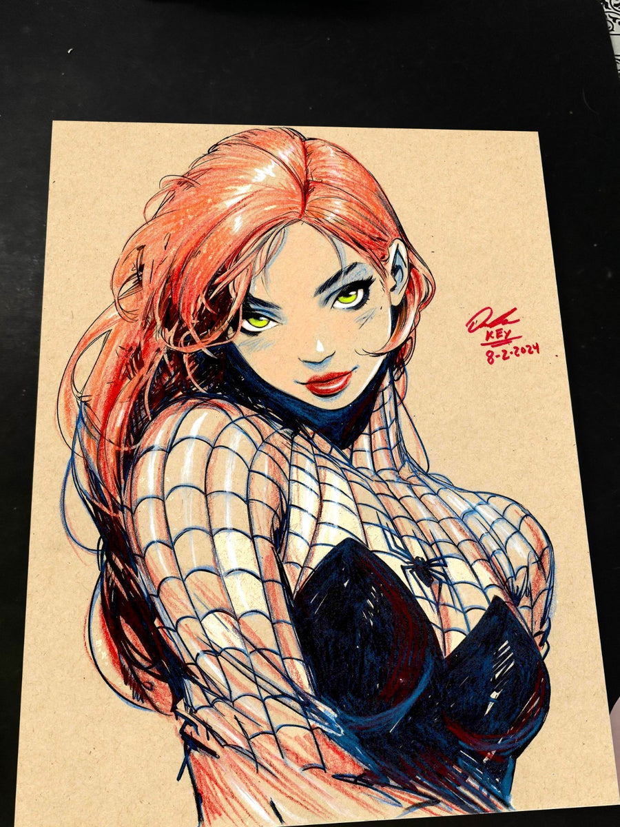Mary Jane Watson Art Print Signed 8.5x11 | Art by Keyeske