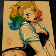 Harley Quinn Print - Marvel art print by Keyeske