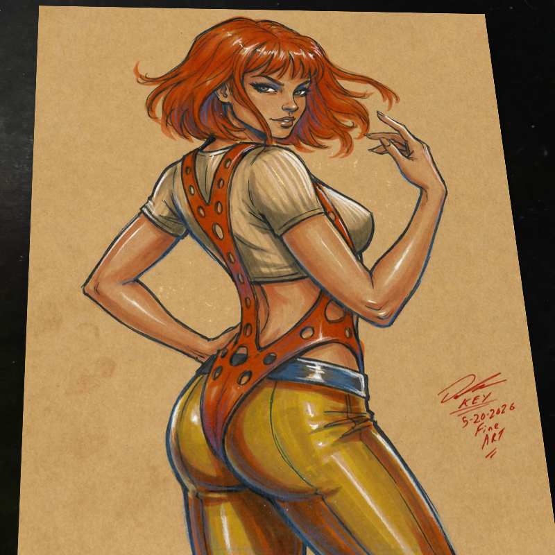 Leeloo The Fifth Element Art Print Signed 8.5x11 | Art by Keyeske