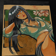 Hinata Hyuga Naruto - Marvel art print by Keyeske