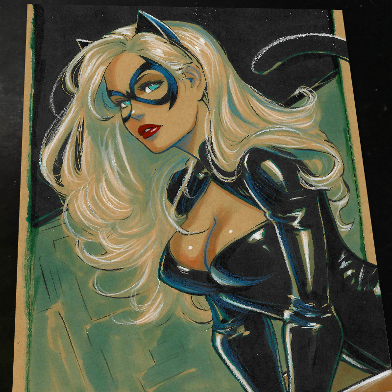 Black Cat - Marvel art print by Keyeske
