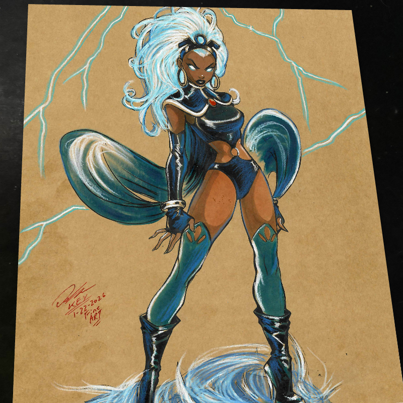 Storm X-Men Art Print Signed 8.5x11 | Art by Keyeske