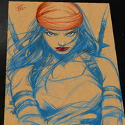 Elektra Art Print Signed 8.5x11 | Art by Keyeske
