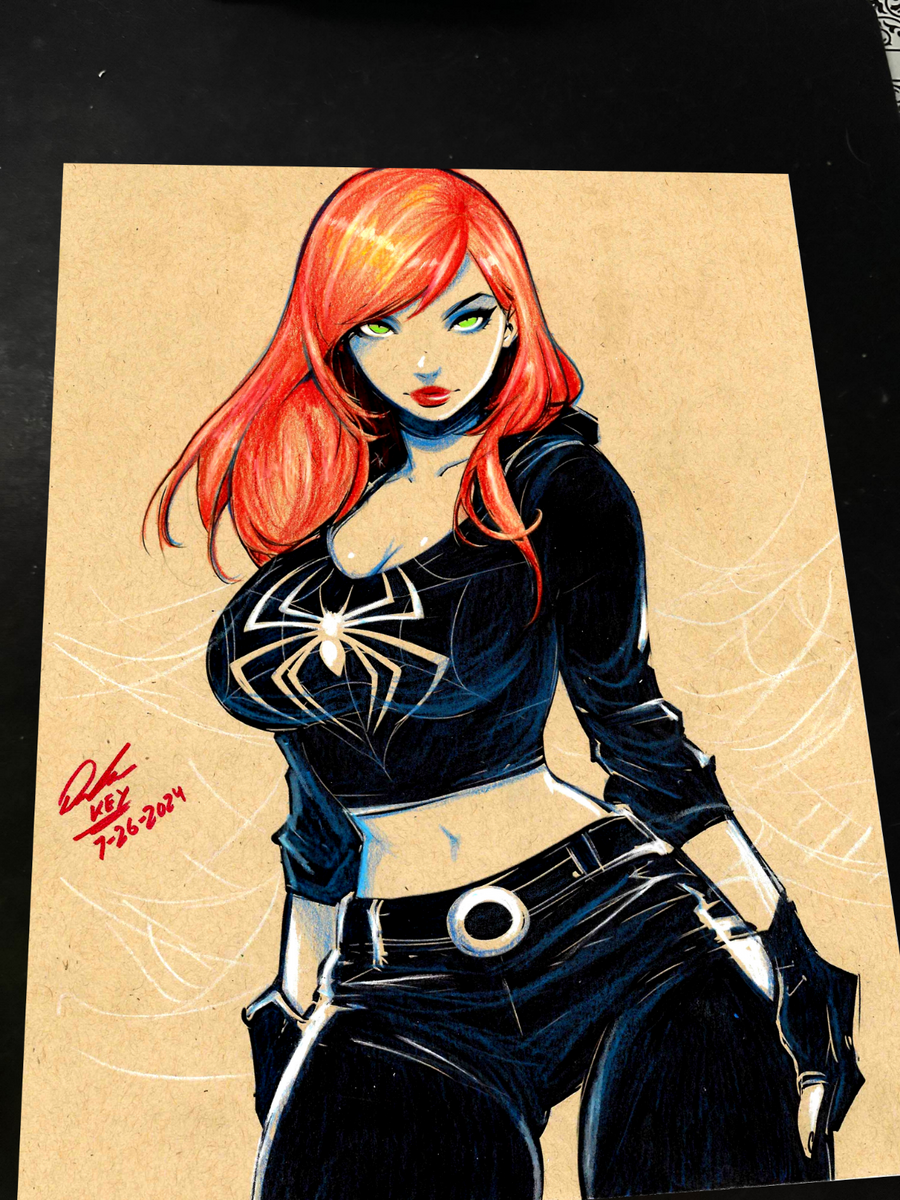 Mary Jane Watson Art Print Signed 8.5x11 | Art by Keyeske