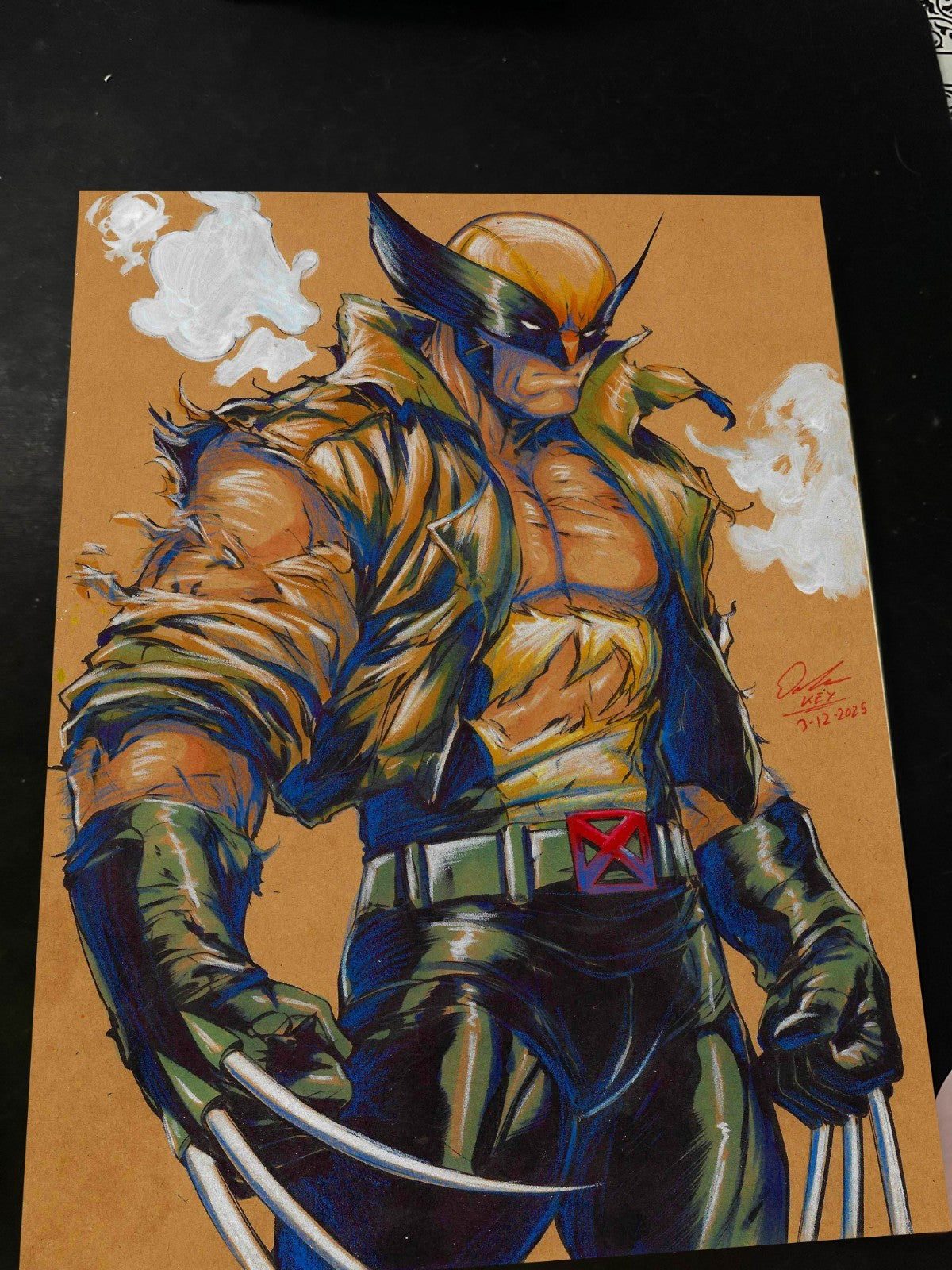 Wolverine X-Men Art Print Signed 8.5x11 | Art by Keyeske