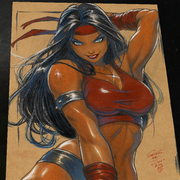 Elektra Art Print Signed 8.5x11 | Art by Keyeske