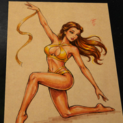 Belle Disney Beauty and the Beast Art Print Signed 8.5x11 | Art by Keyeske