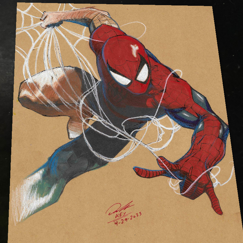 Spider-Man Art Print Signed 8.5x11 | Art by Keyeske