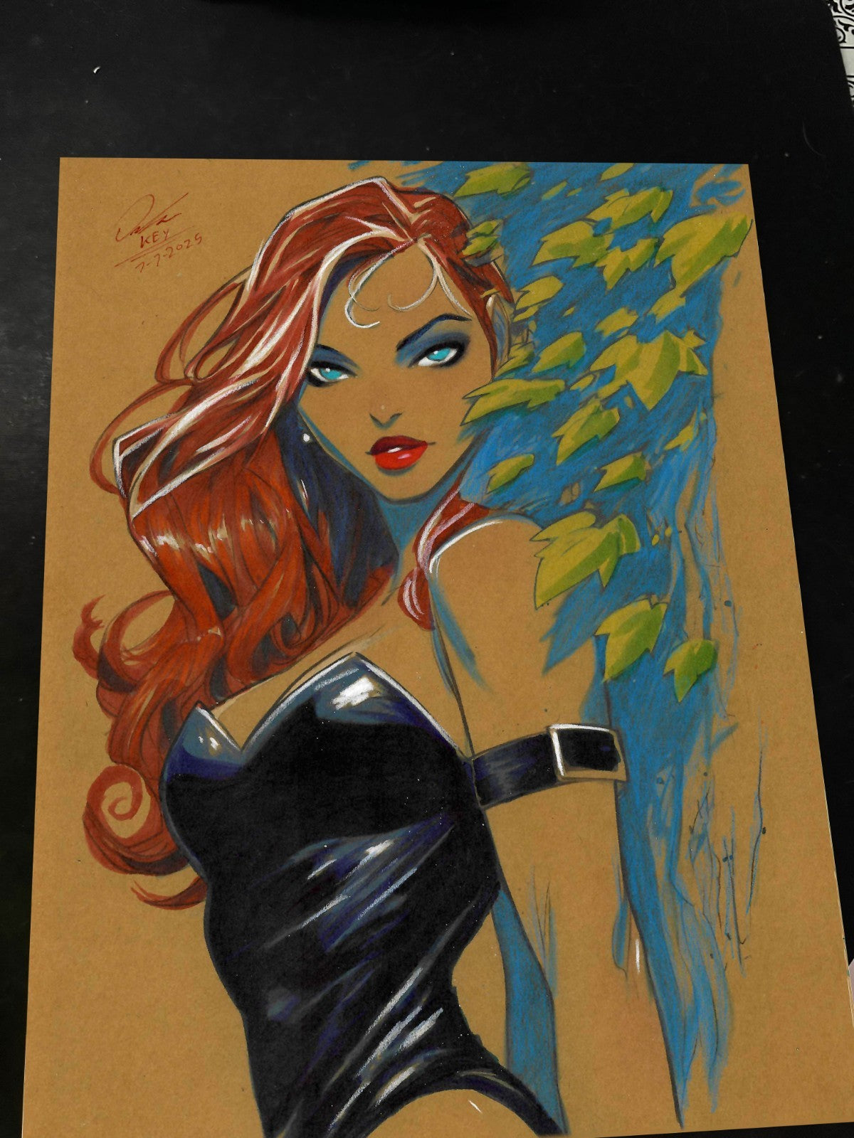 Poison Ivy Art Print Signed 8.5x11 | Art by Keyeske
