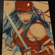 Elektra Art Print Signed 8.5x11 | Art by Keyeske