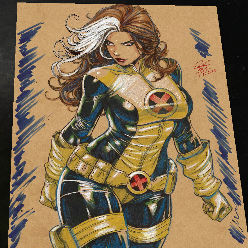 Rogue X-Men Art Print Signed 8.5x11 | Art by Keyeske
